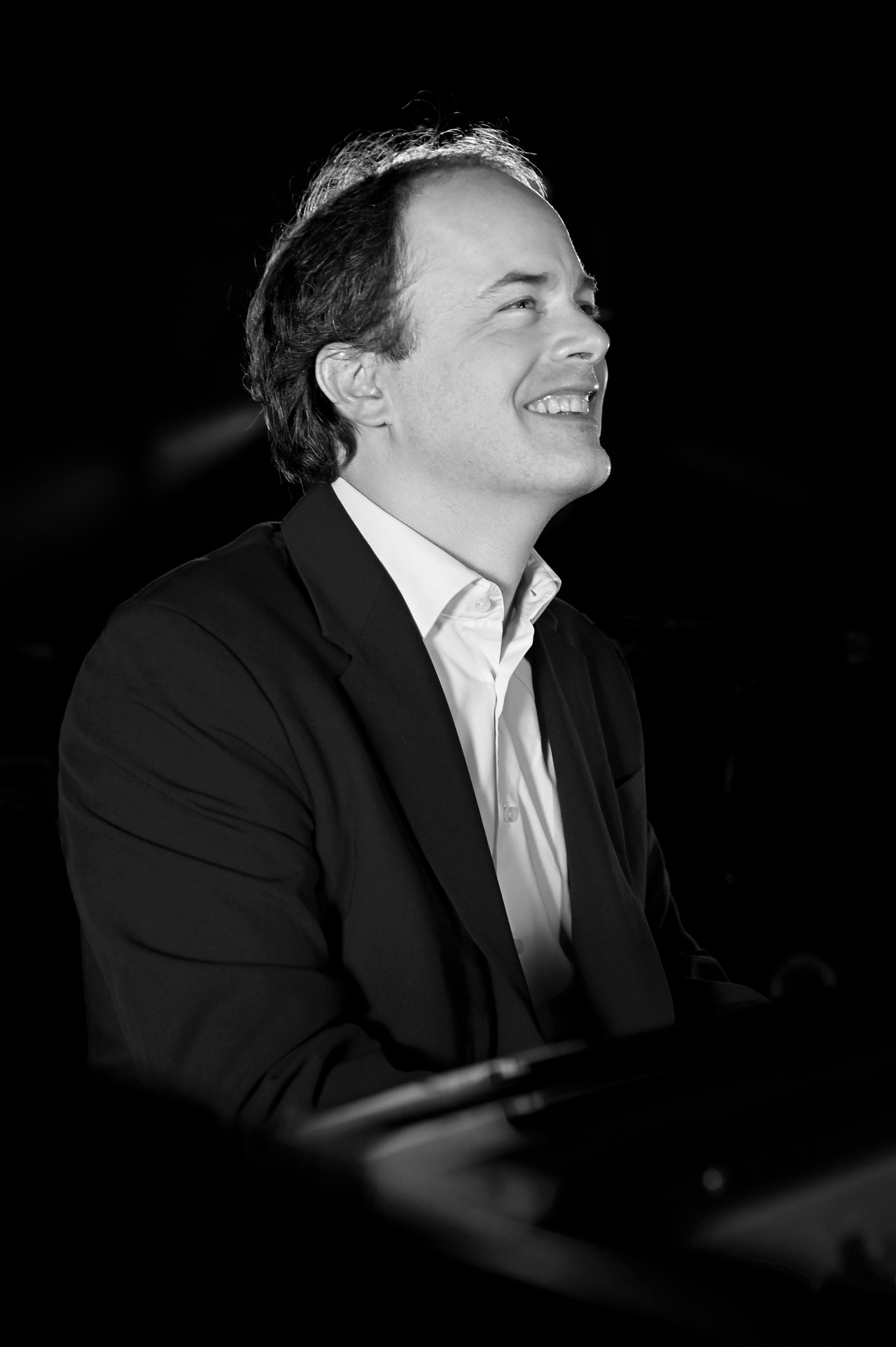 Antoine Dumézy, portrait en noir et blanc.